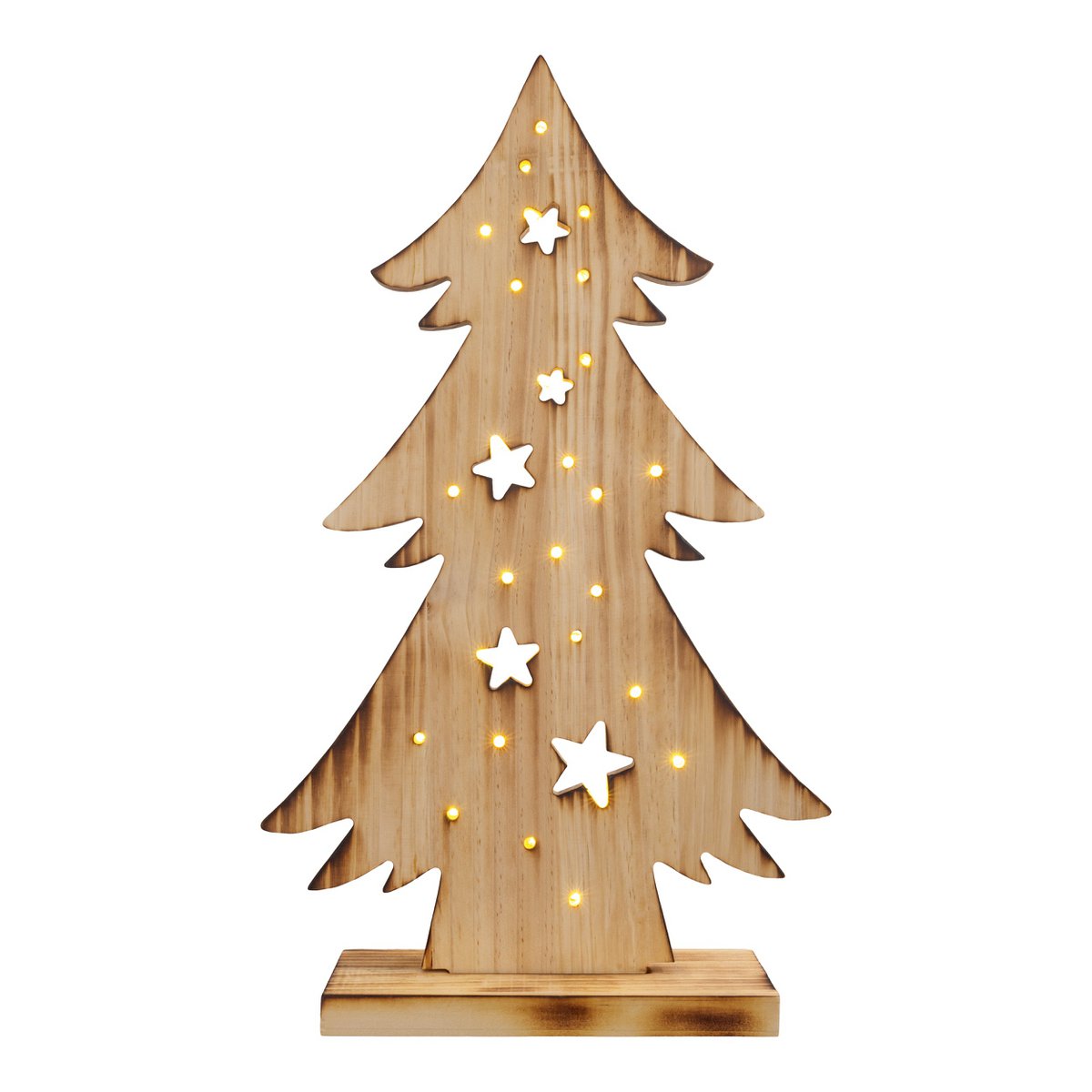 Houten Kerstboom Hoogte 47cm met LED