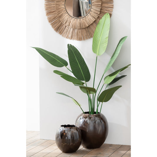 J-Line bloempot - keramiek - bruin - medium -  Ø 40 cm