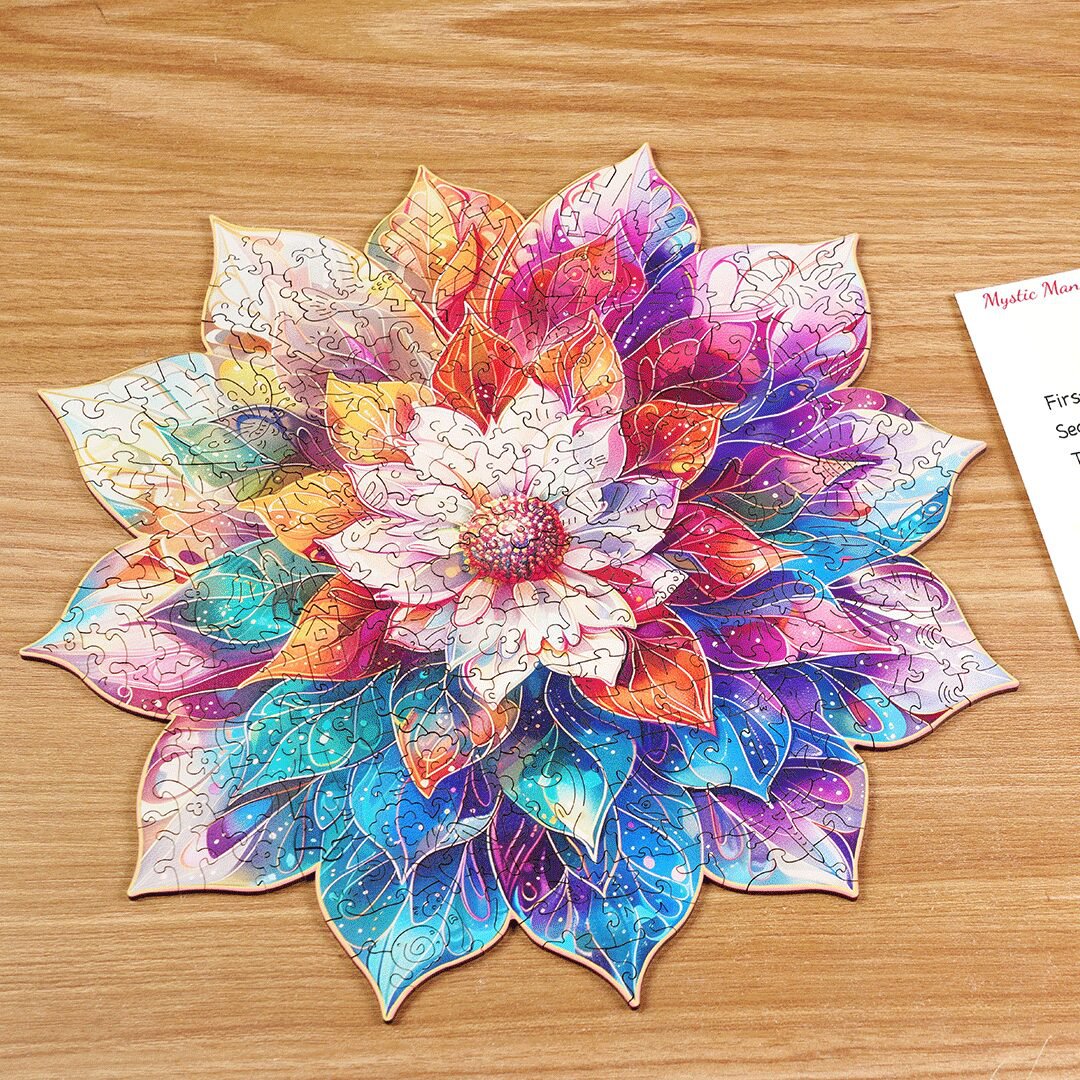 Houten Legpuzzel Mystic Mandala Bloem