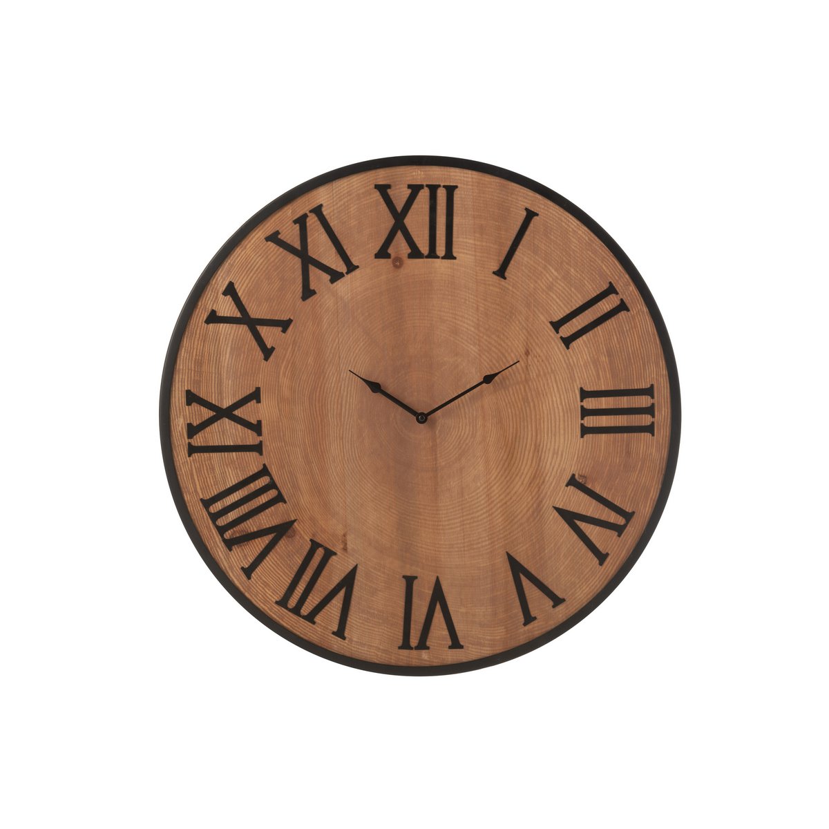 J-Line klok Nue - mdf/ijzer - naturel - large - Ø 60 cm