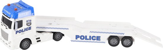 Rapid Wheels Autotransporter Politie + Auto en Helikopter + Licht en Geluid