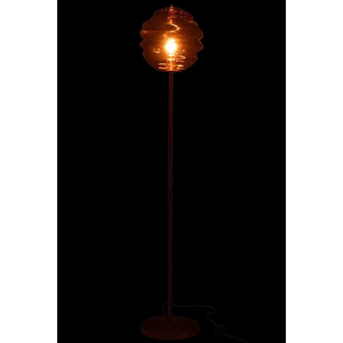 J-Line staanlamp Bijenkorf - glas - bruin