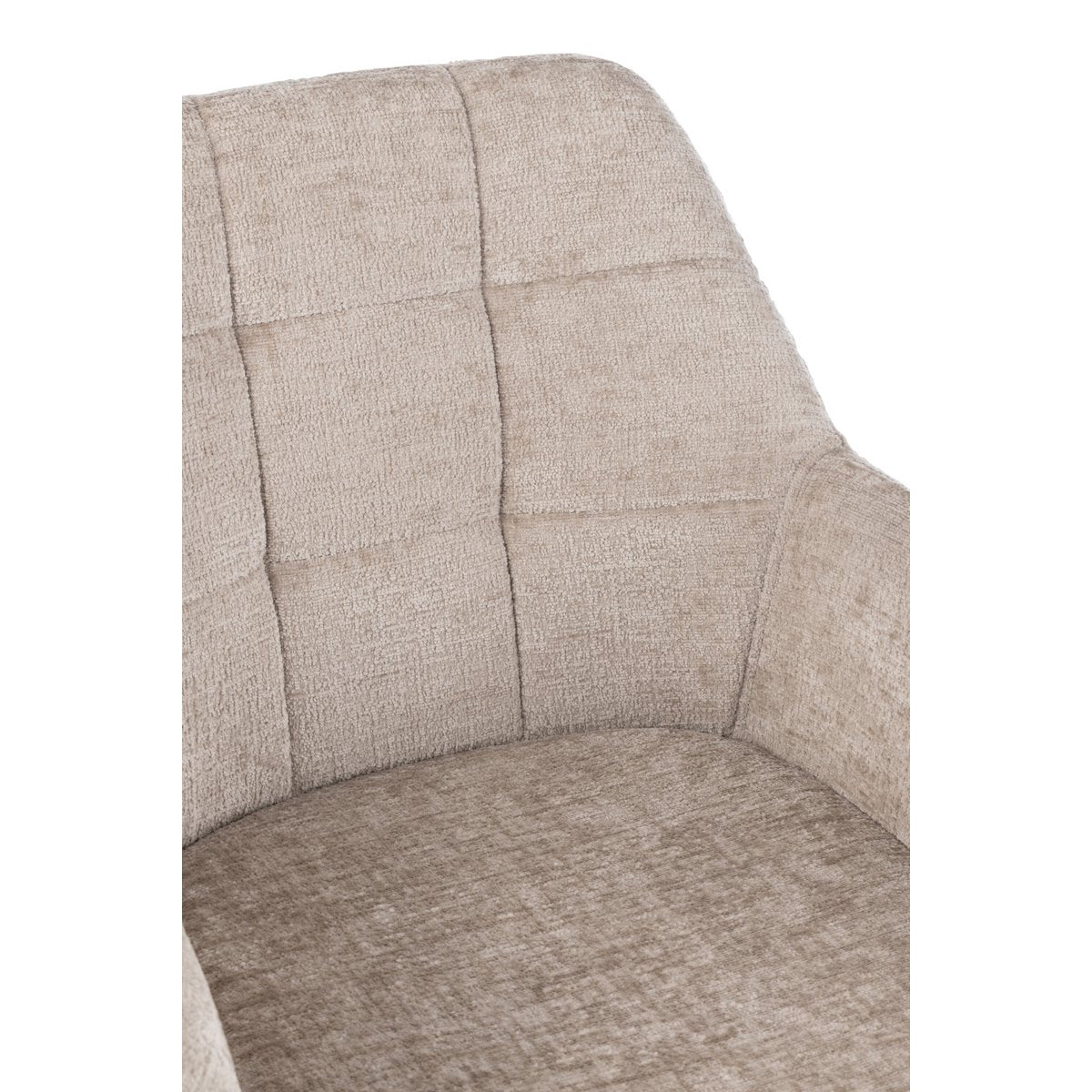 J-Line stoel Louna - ijzer/acryl - beige/lichtgrijs