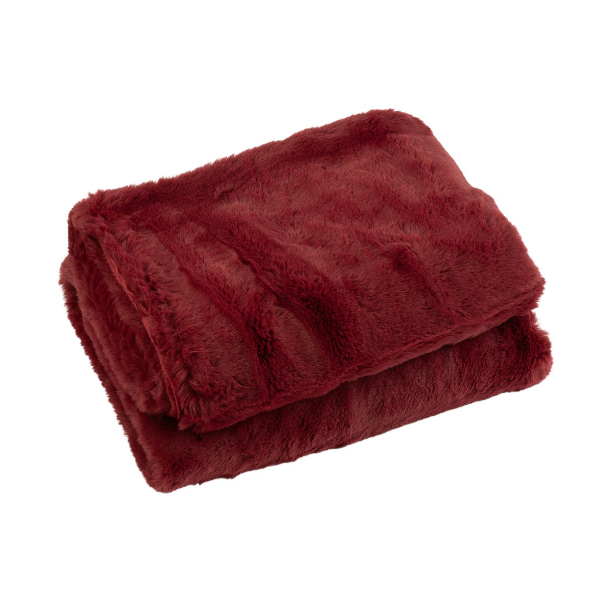 J-Line Plaid cutie - fleece deken – polyester – rood - 180 x 130 cm