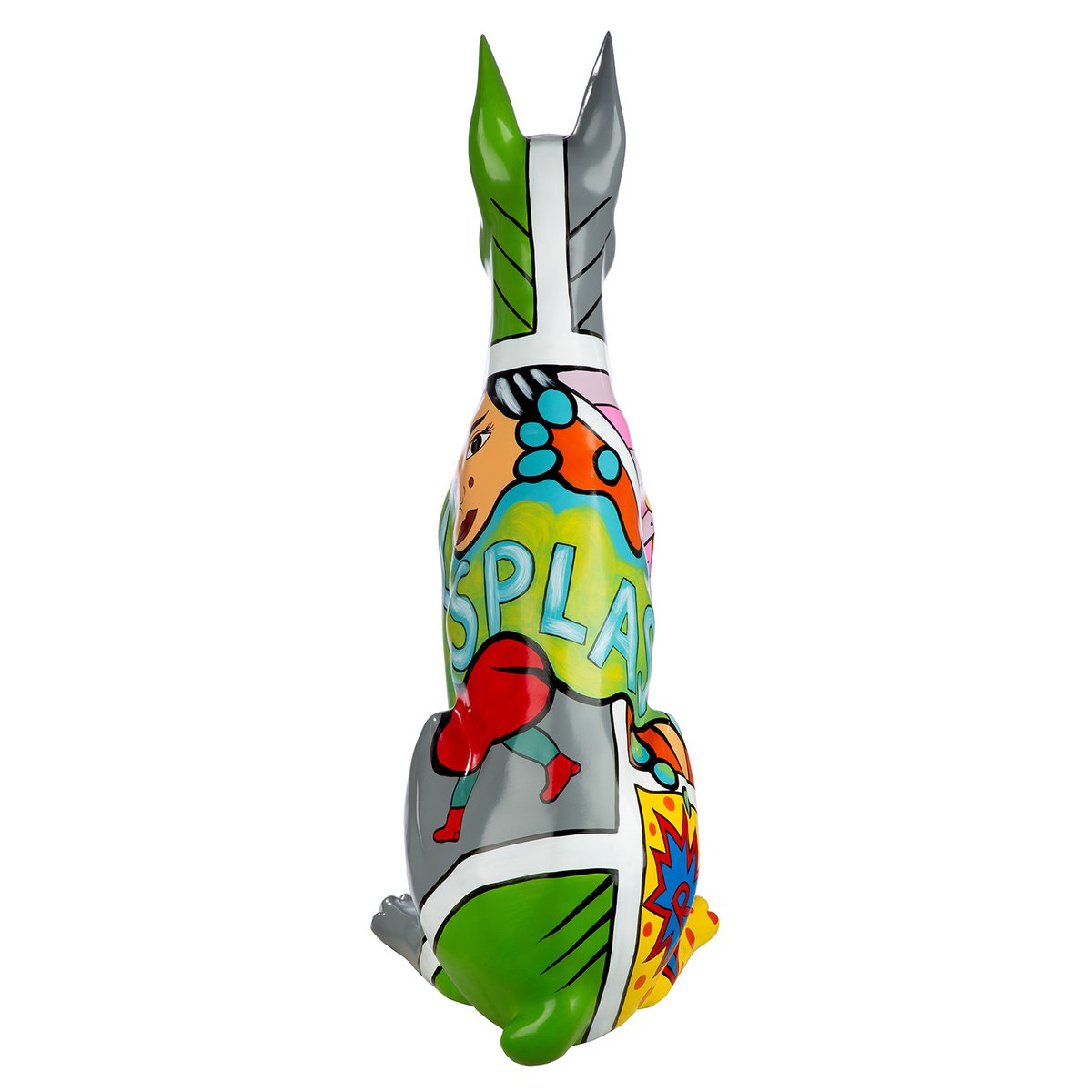 Figuur Dog veelkleurig H. 70 cm