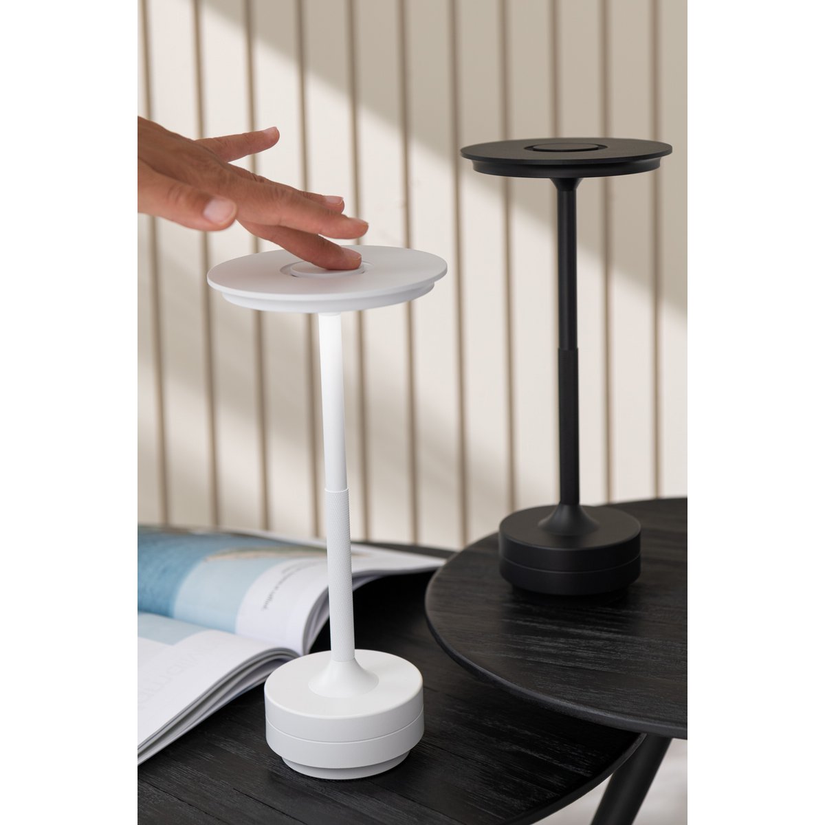 J-Line lamp Touch - kunststof - zwart - LED