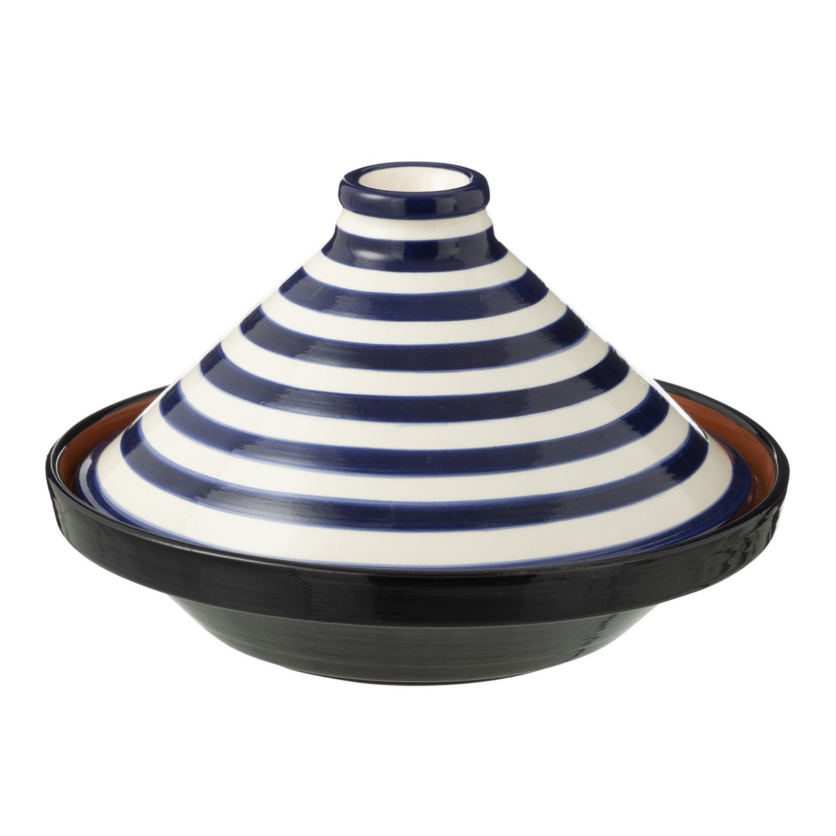 J-Line tajine Granada - keramiek - wit/blauw