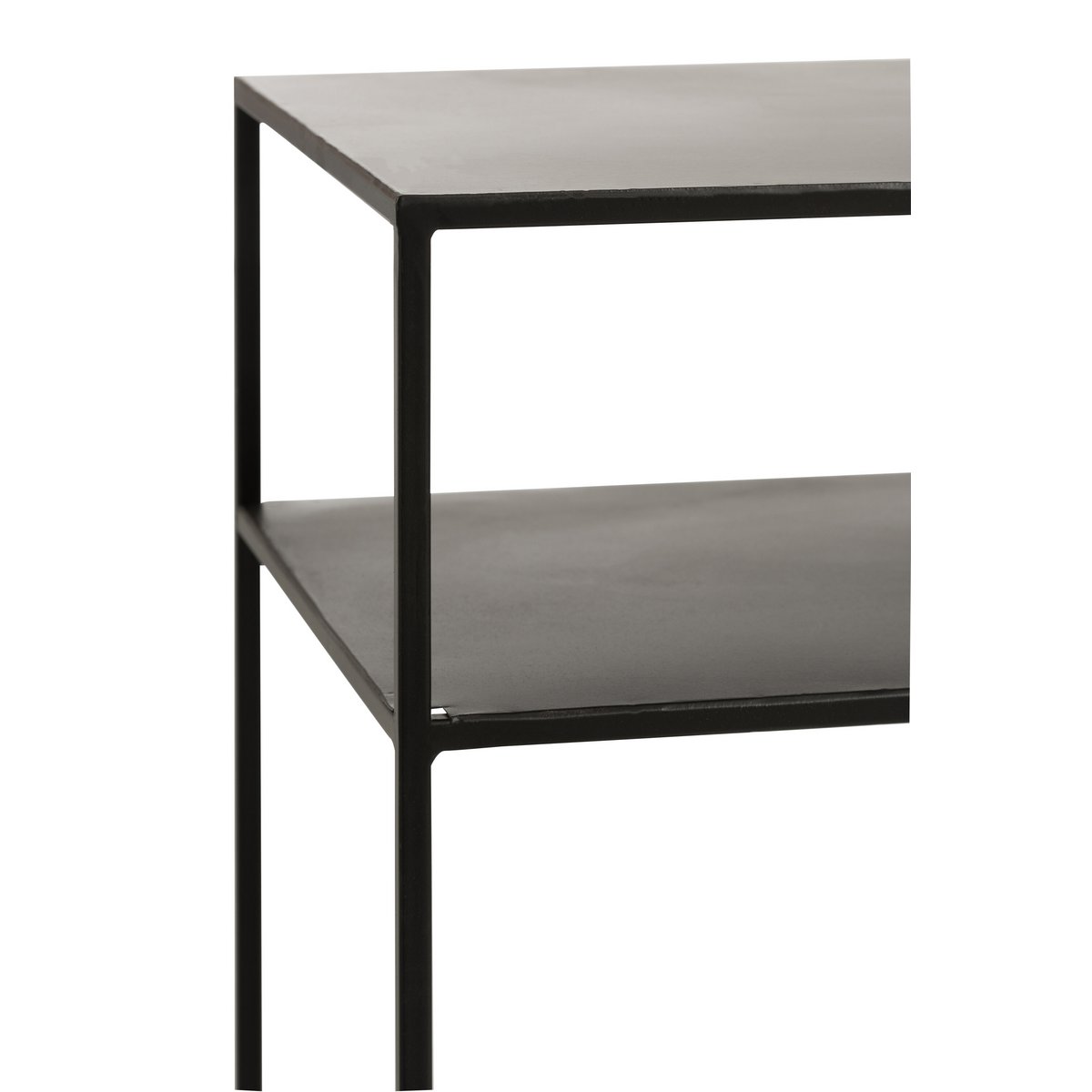 J-Line Console Rechthoekig 2 Planken Metaal Zwart
