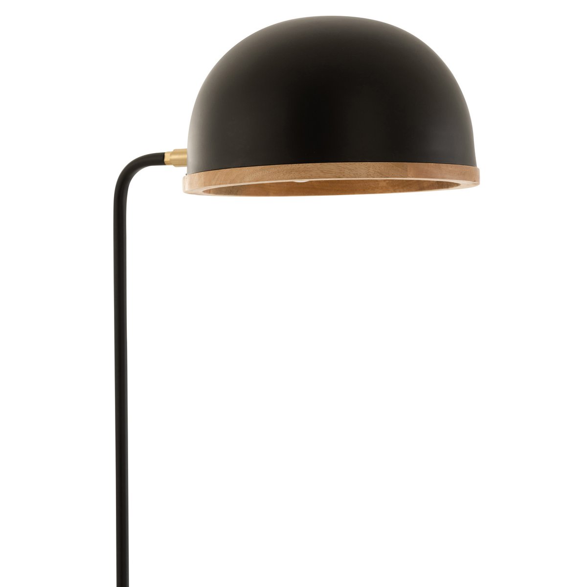 J-Line vloerlamp Evy - ijzer/hout - zwart/naturel