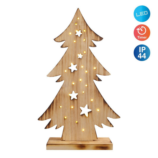 Houten Kerstboom Hoogte 47cm met LED