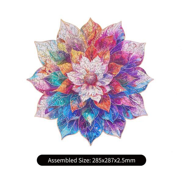 Houten Legpuzzel Mystic Mandala Bloem