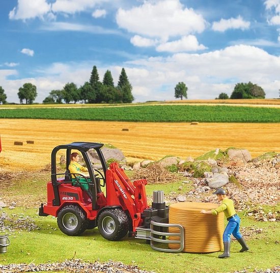 Bruder 2034 Schaeffer Shovel met Balengrijper en Baal