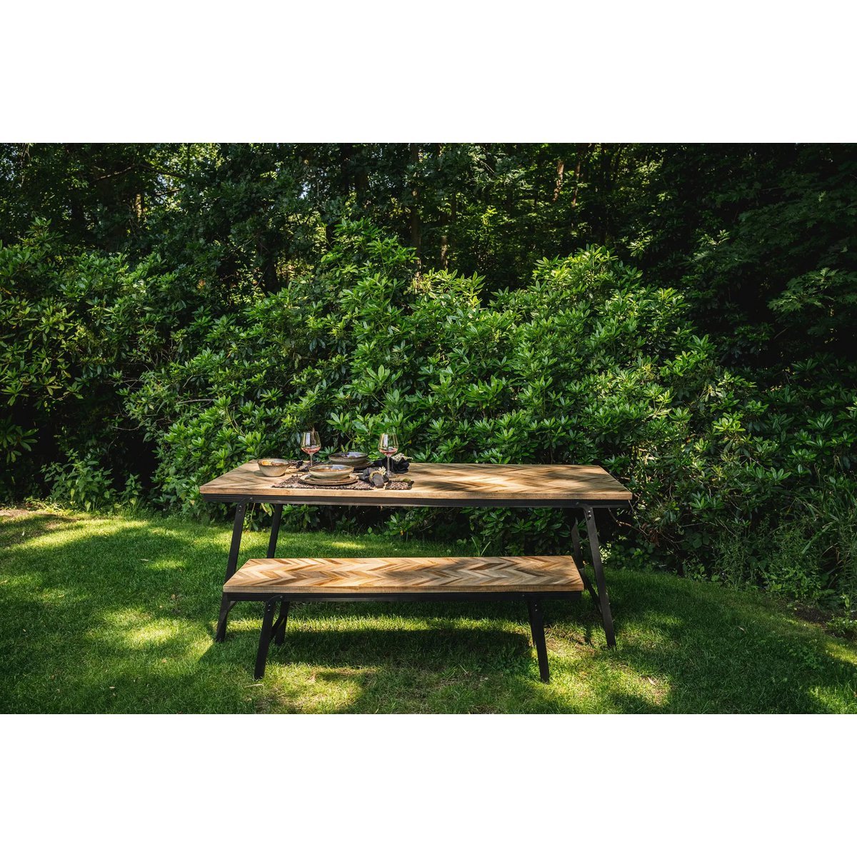 Visgraatbank - Naturel - 150