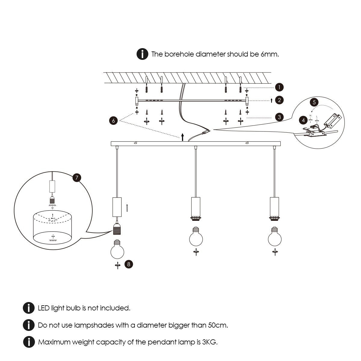 Hanglamp Canvas-Xxl Beam 3L - petrolblauw - 50cm