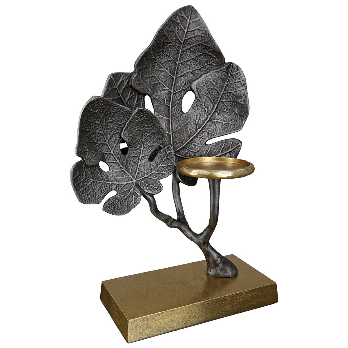 Aluminium kandelaar "Blad"
