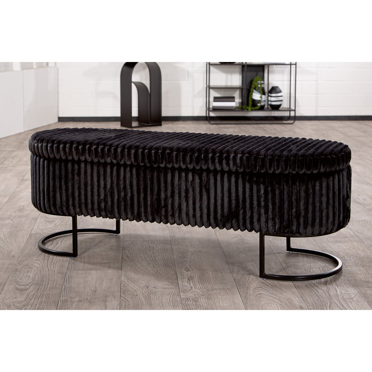 Bank Brooklyn Zwart H. 46,5 cm