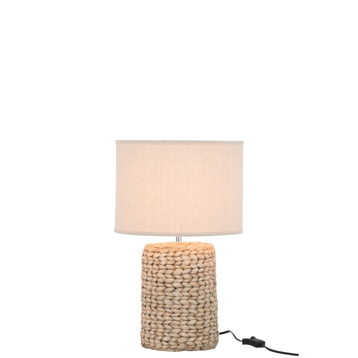 J-Line lamp Dik Vlecht - beton/katoen - naturel - small