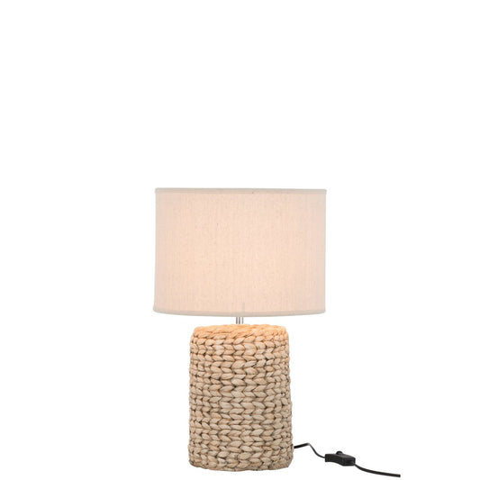 J-Line lamp Dik Vlecht - beton/katoen - naturel - small