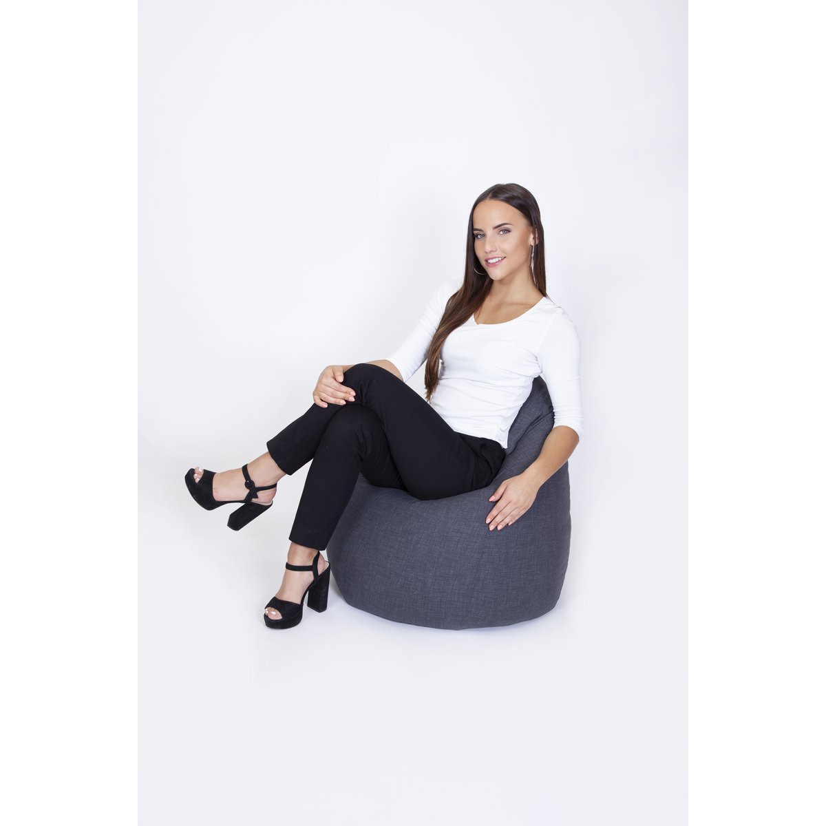 Poire Cotton Try Angle Print - grijs