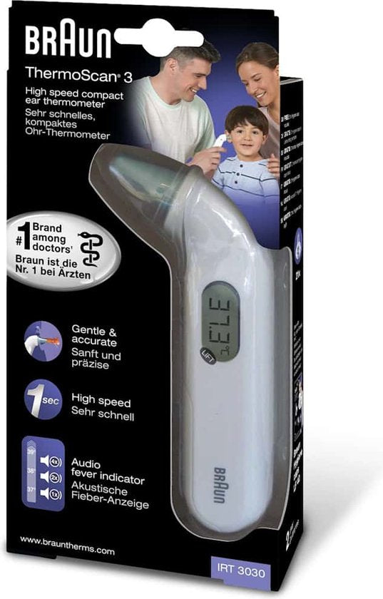 Braun IRT3030WE ThermoScan 3 Oorthermometer Wit