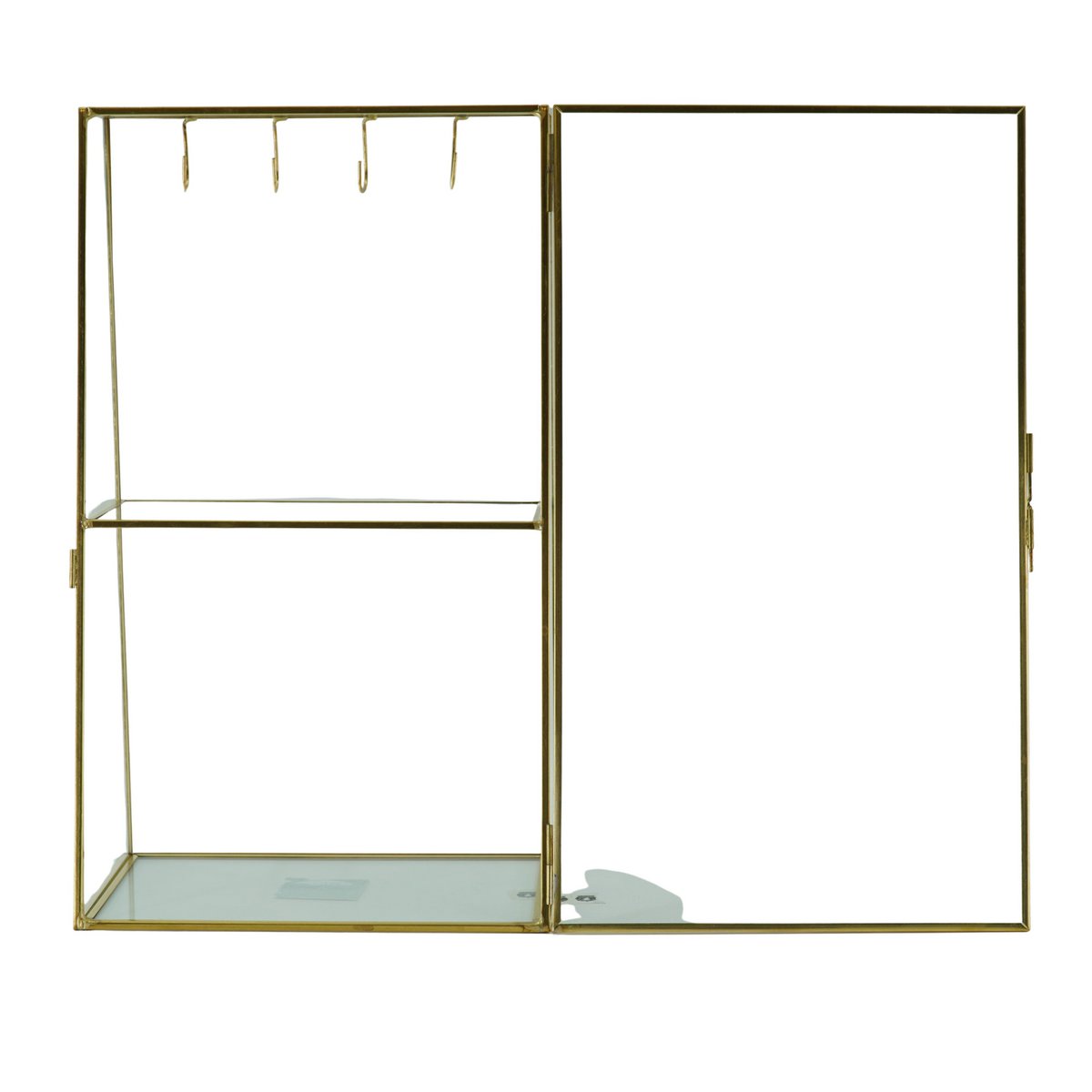 Sieradenhouder - Metaal/Glas - Goud - 18x11x31cm