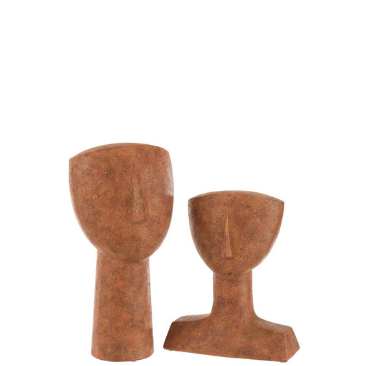 J-Line Figuur Leo Poly Terracotta