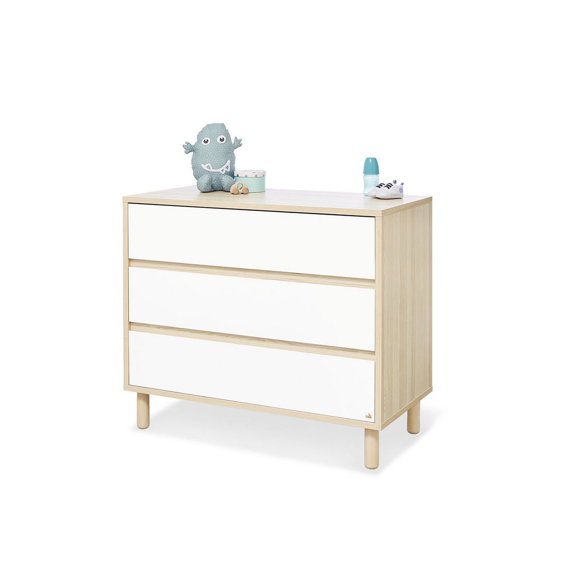 Set 'Flow' breed groot 3 delen: ledikant, brede commode, grote kledingkast