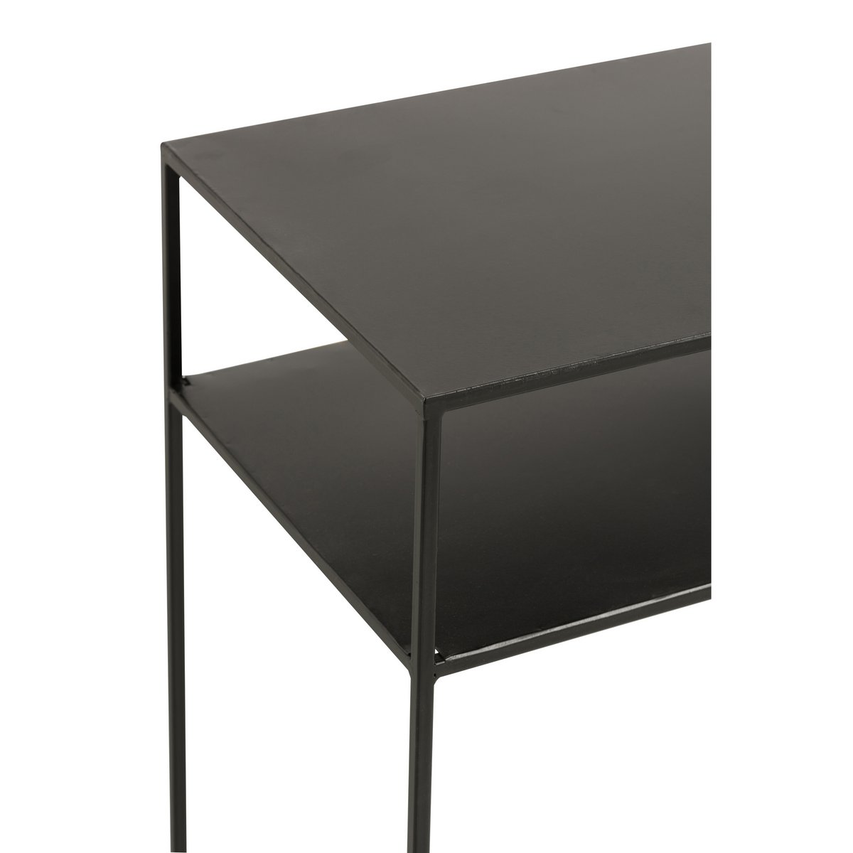 J-Line Console Rechthoekig 2 Planken Metaal Zwart