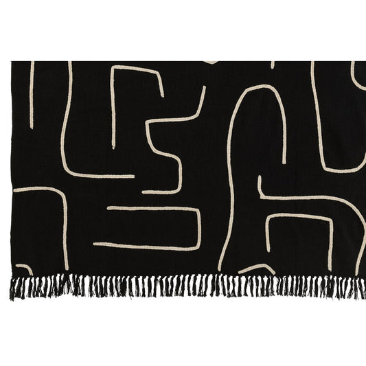 J-Line Plaid Strepen/Bogen Katoen Zwart/Wit