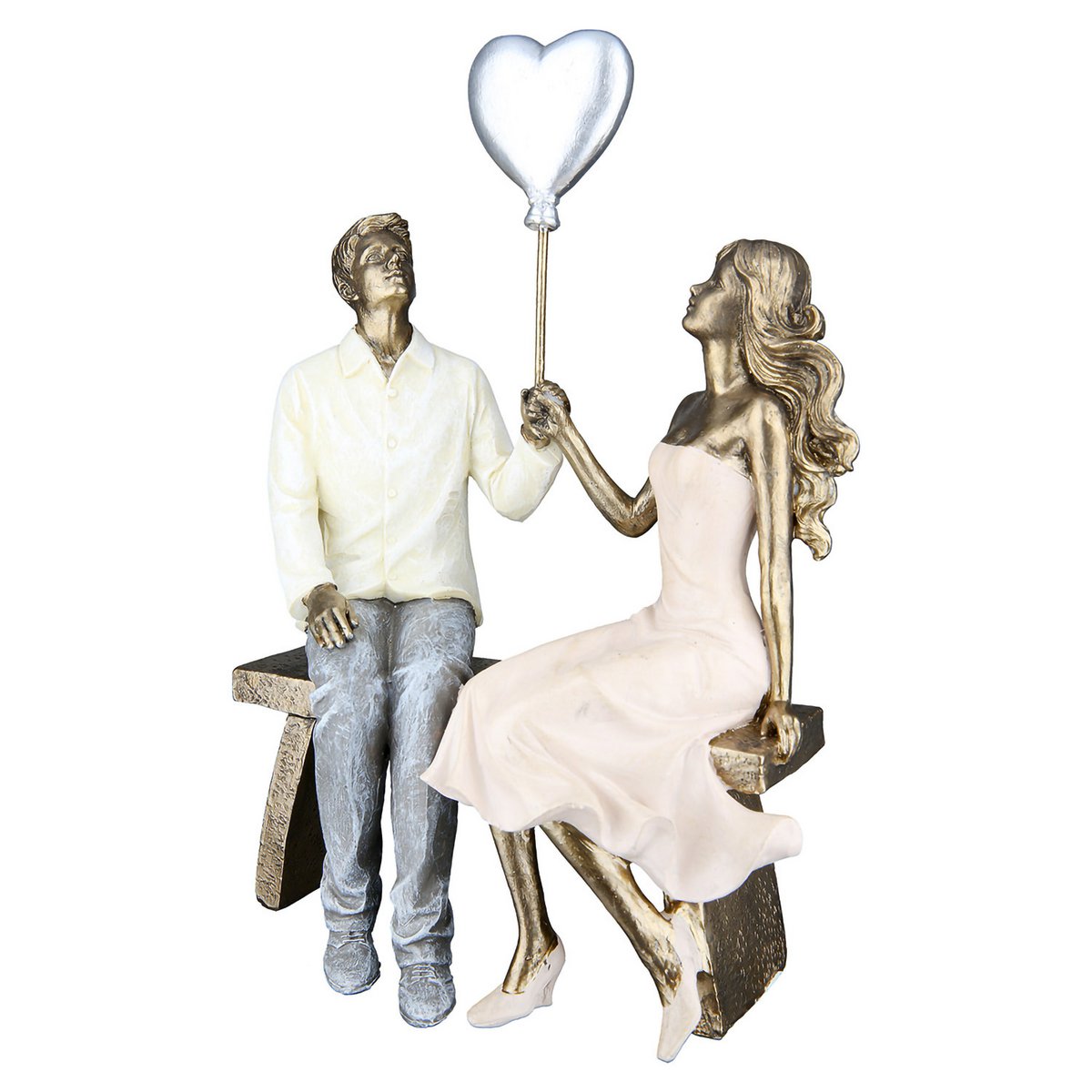 Beeld paar met ballon H 24,5 cm
