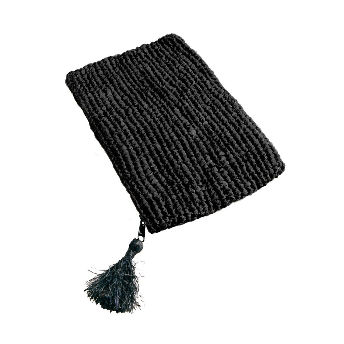 Raffia Clutch - Zwart