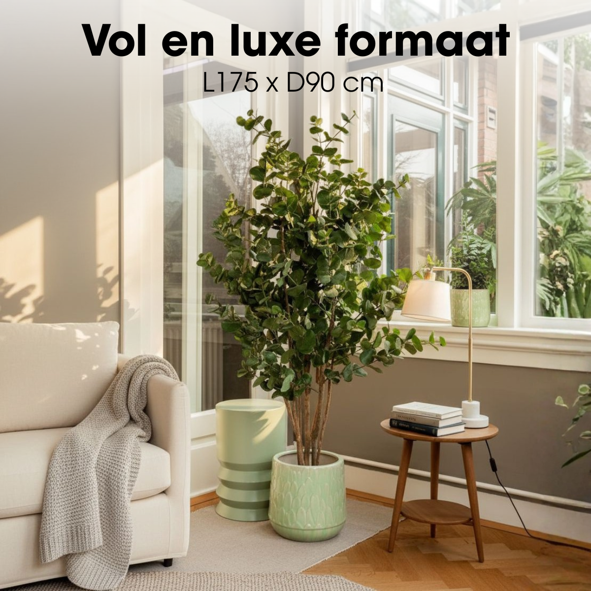 Kunstplant Eucalyptusboom Groen Ø90 H175cm