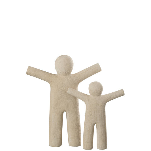 J-Line figuur P'tit Maurice - polyresin - beige - large