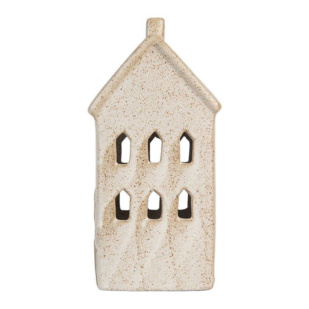 Decoratie huisje met LED 10x9x18 cm