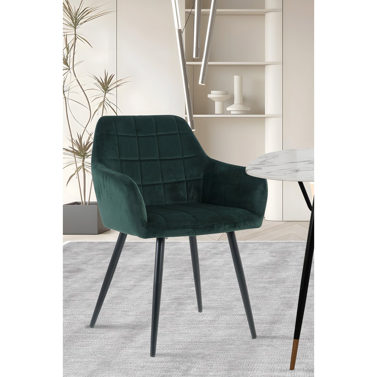 Eetkamerstoel, set van 2 groen