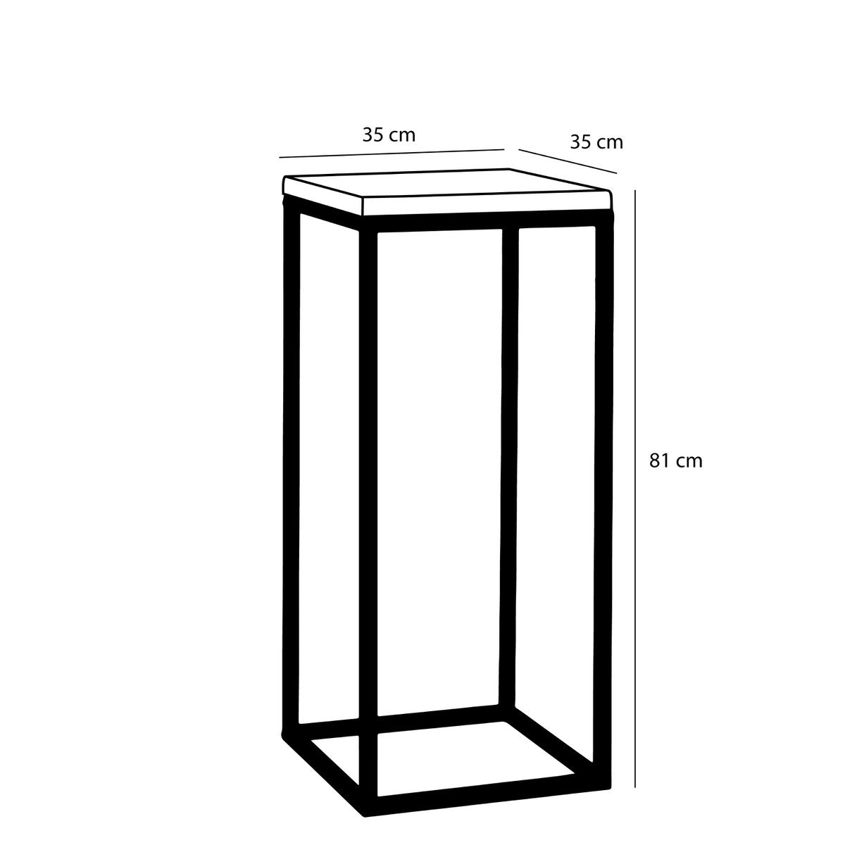 Oskar Plantentafel - L35 x B35 x H81 cm
