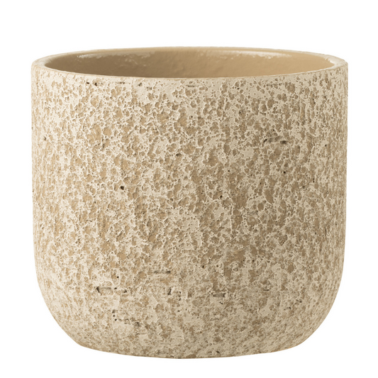 J-Line bloempot Ruw - keramiek - beige - large - Ø 22 cm