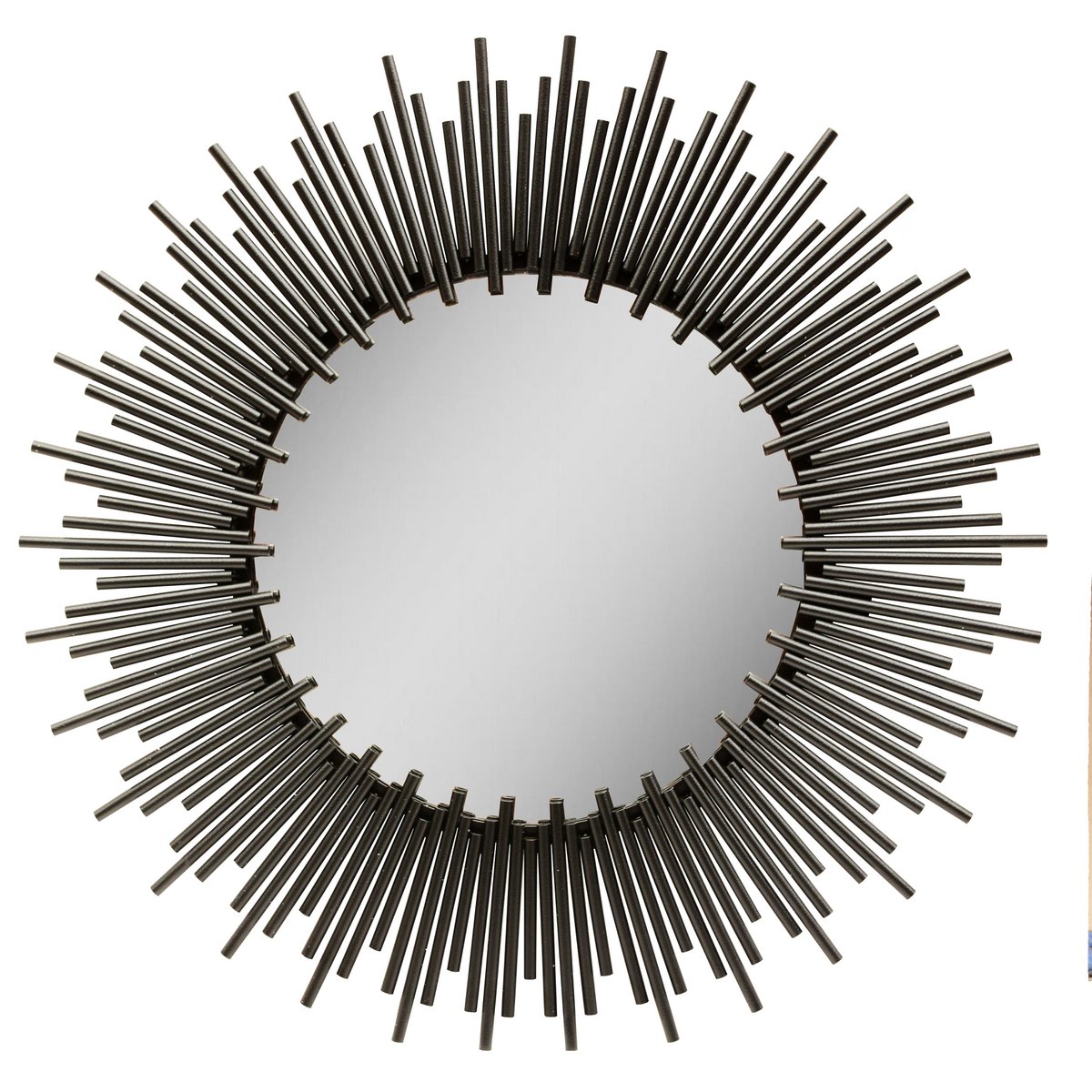 Spiegel - Arebe Metaal Zwart 75cm