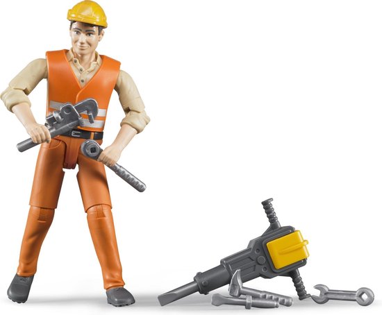 Bruder 60020 Constructiemedewerker met Accessoires