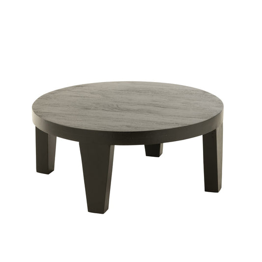 J-Line Salontafel Rond Mango Hout Matte Zwart
