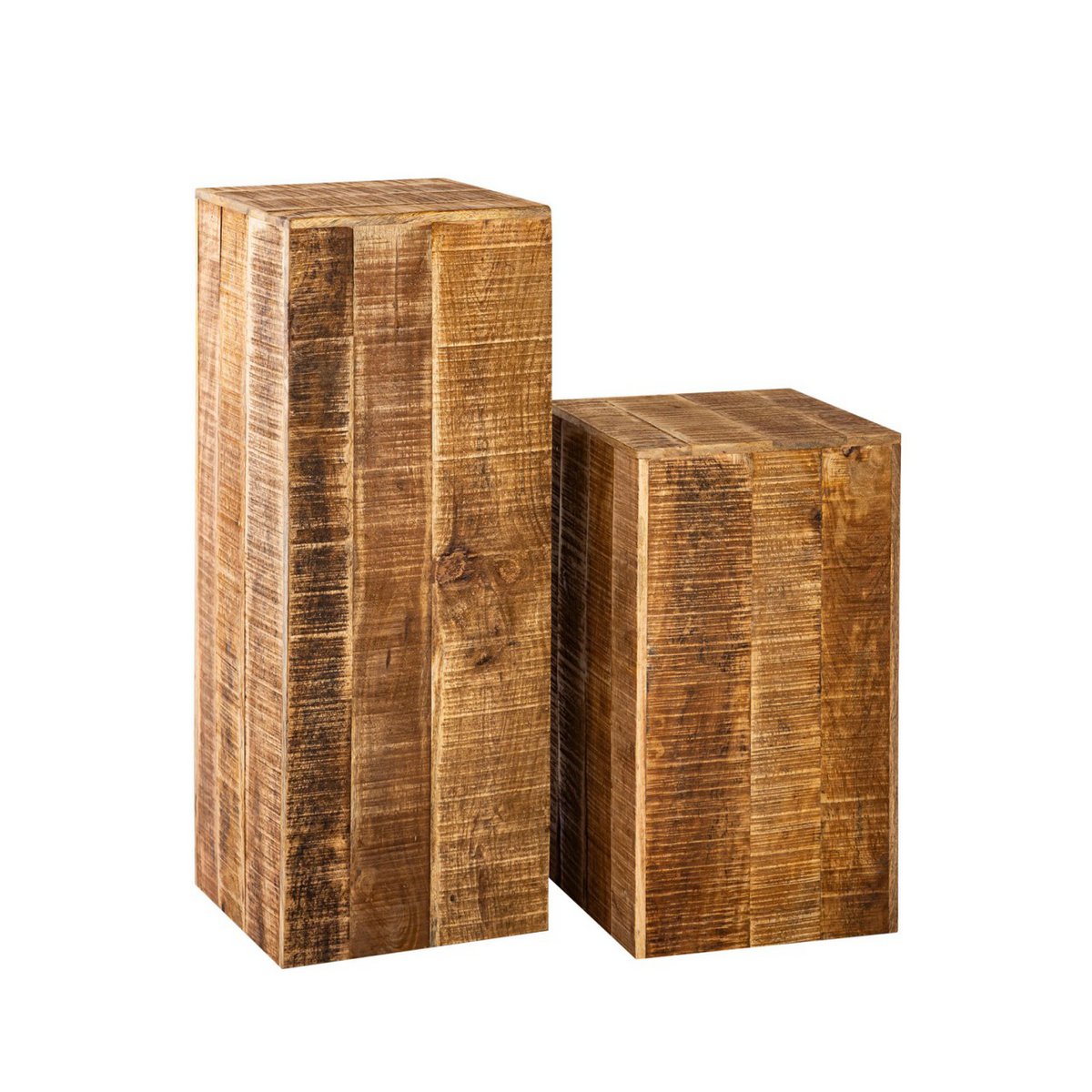 Bloemzuil mangohout 50 of 73cm hoog