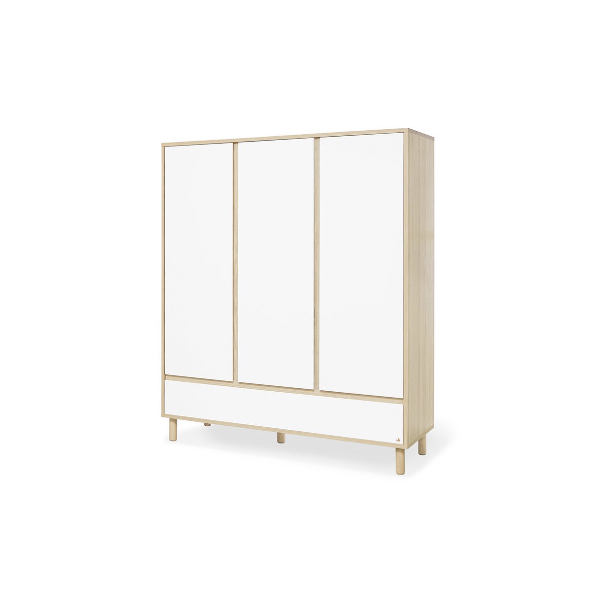 Set 'Flow' breed groot 3 delen: ledikant, brede commode, grote kledingkast