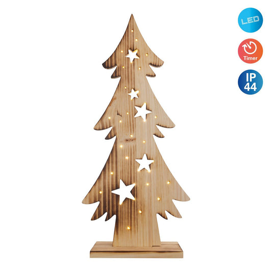 Houten Kerstboom Hoogte 80cm met LED