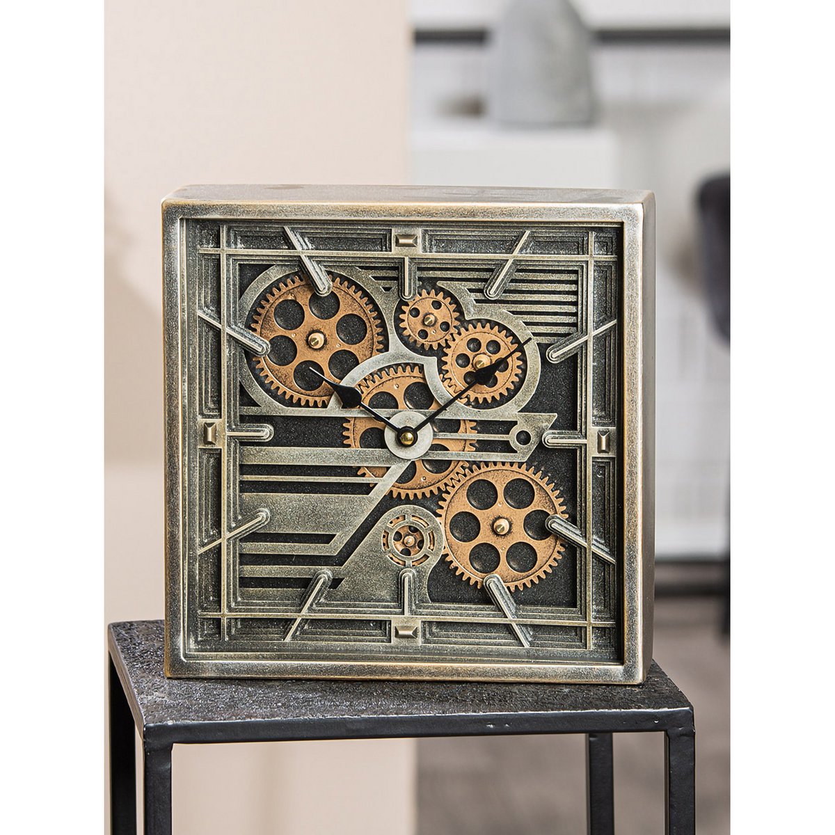Vierkante tafelklok Quadro H.27 cm