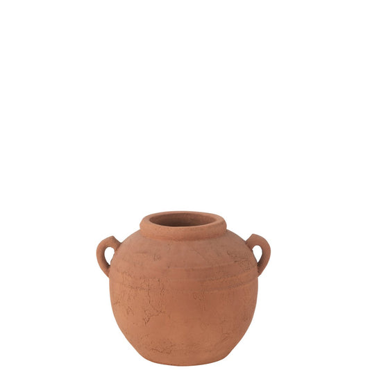 J-Line vaas Moke Rond - keramiek - koper - Ø 32 cm
