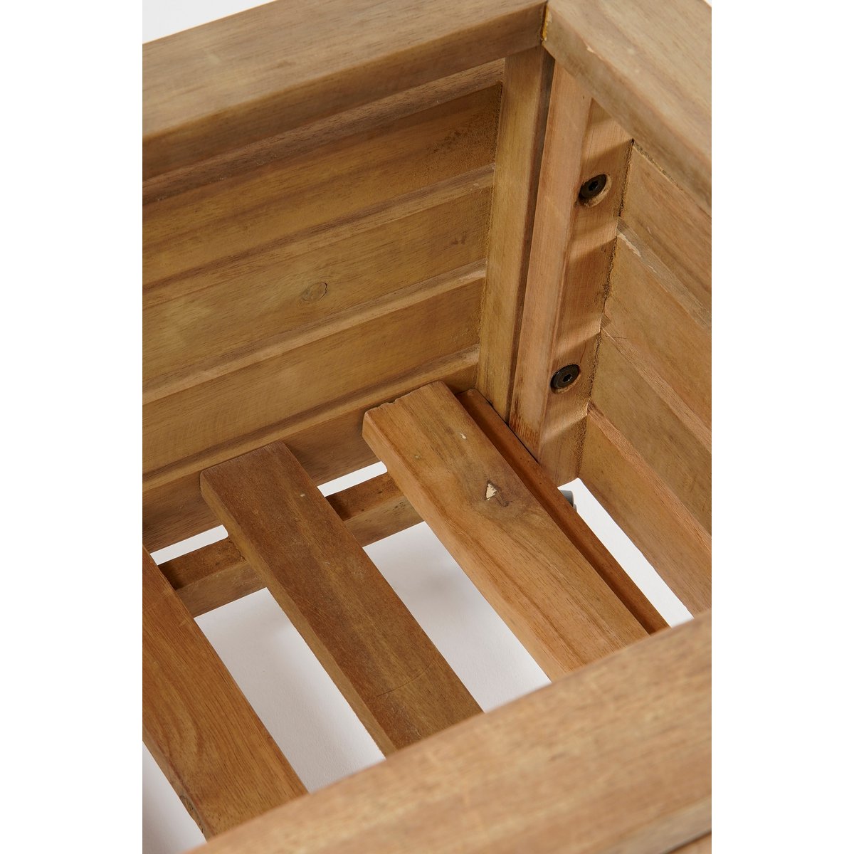 Plantenbak Glenwood op Wielen - L60 x B35 x H30 cm - Acaciahout - Bruin