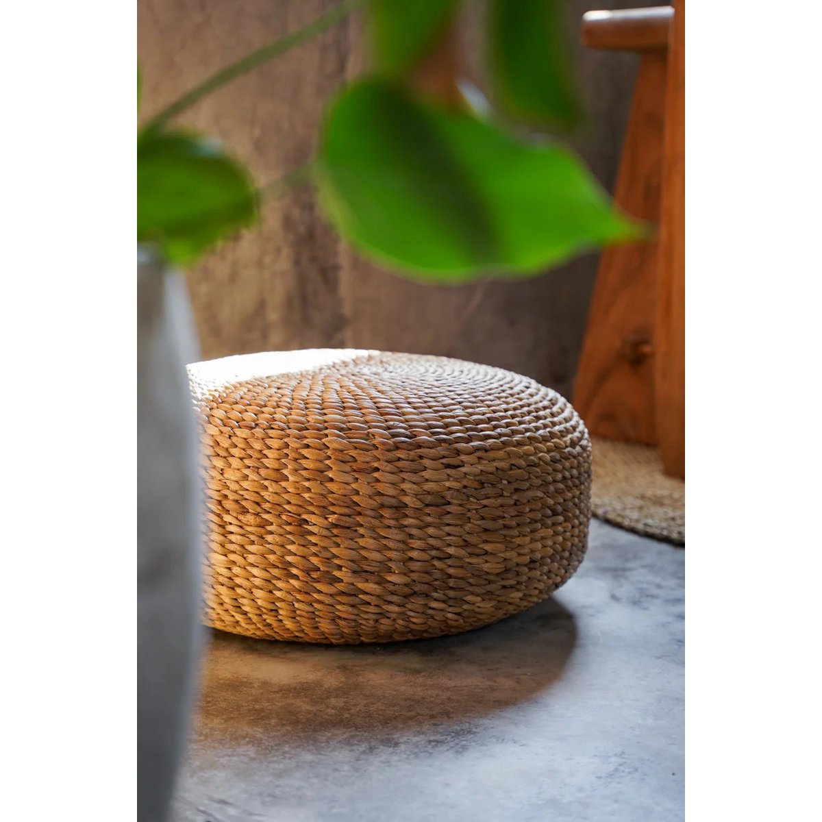 Hyacint Poef - Naturel - M