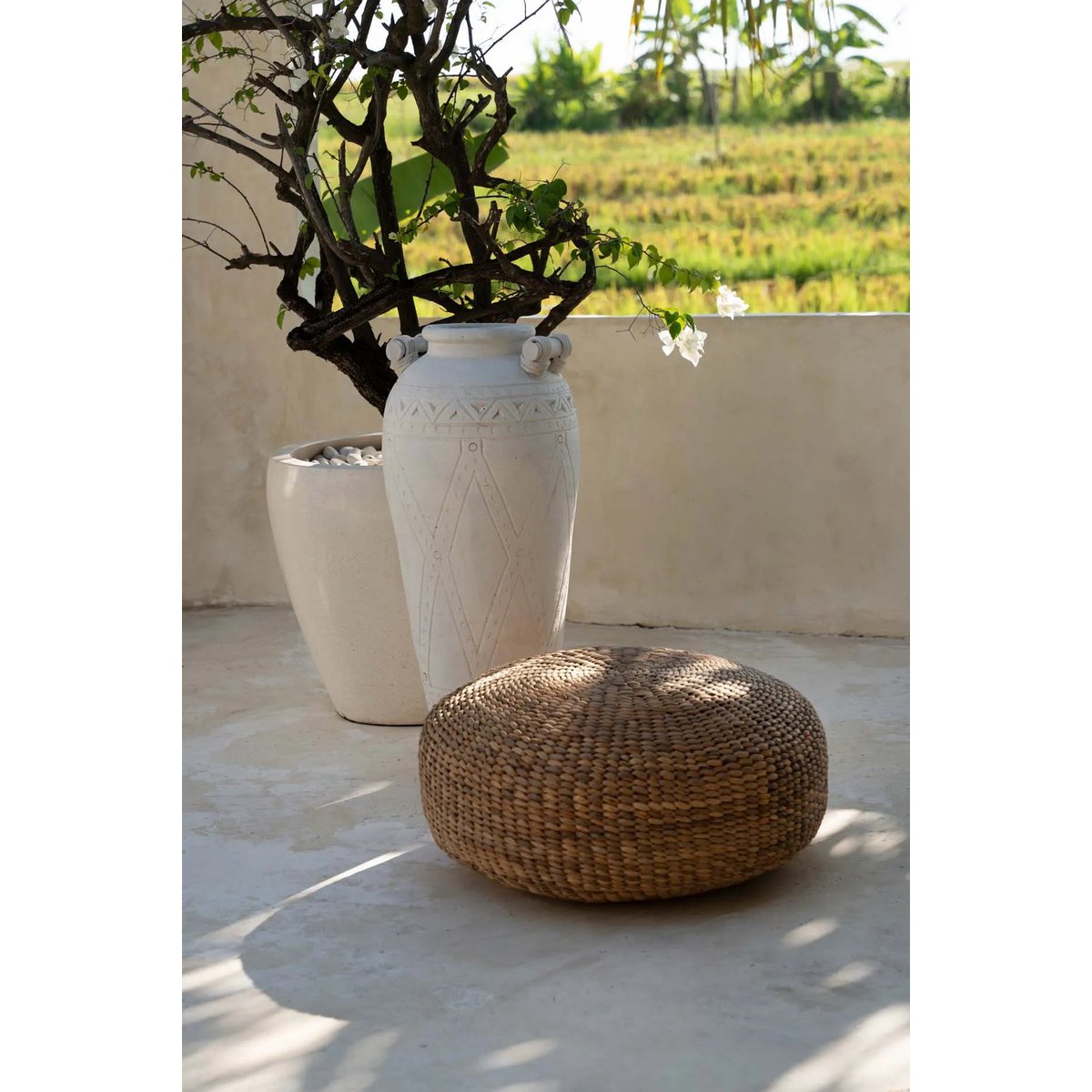 Hyacint Poef - Naturel - M