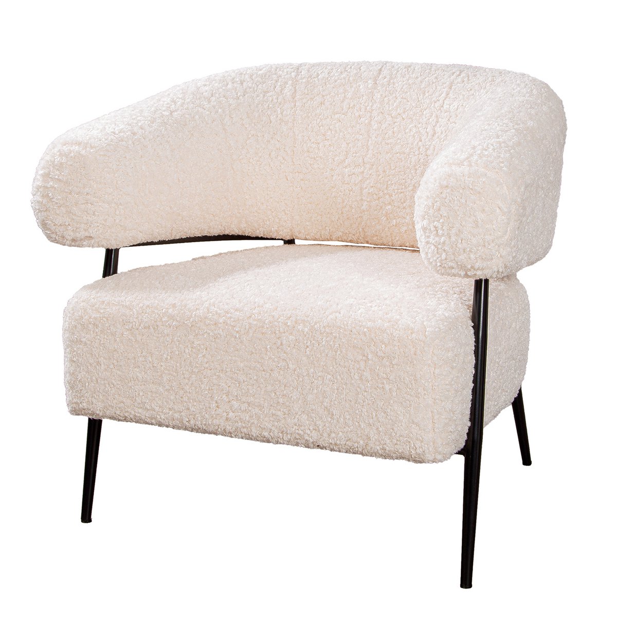 Stoel / fauteuil Torano wit H. 78 cm