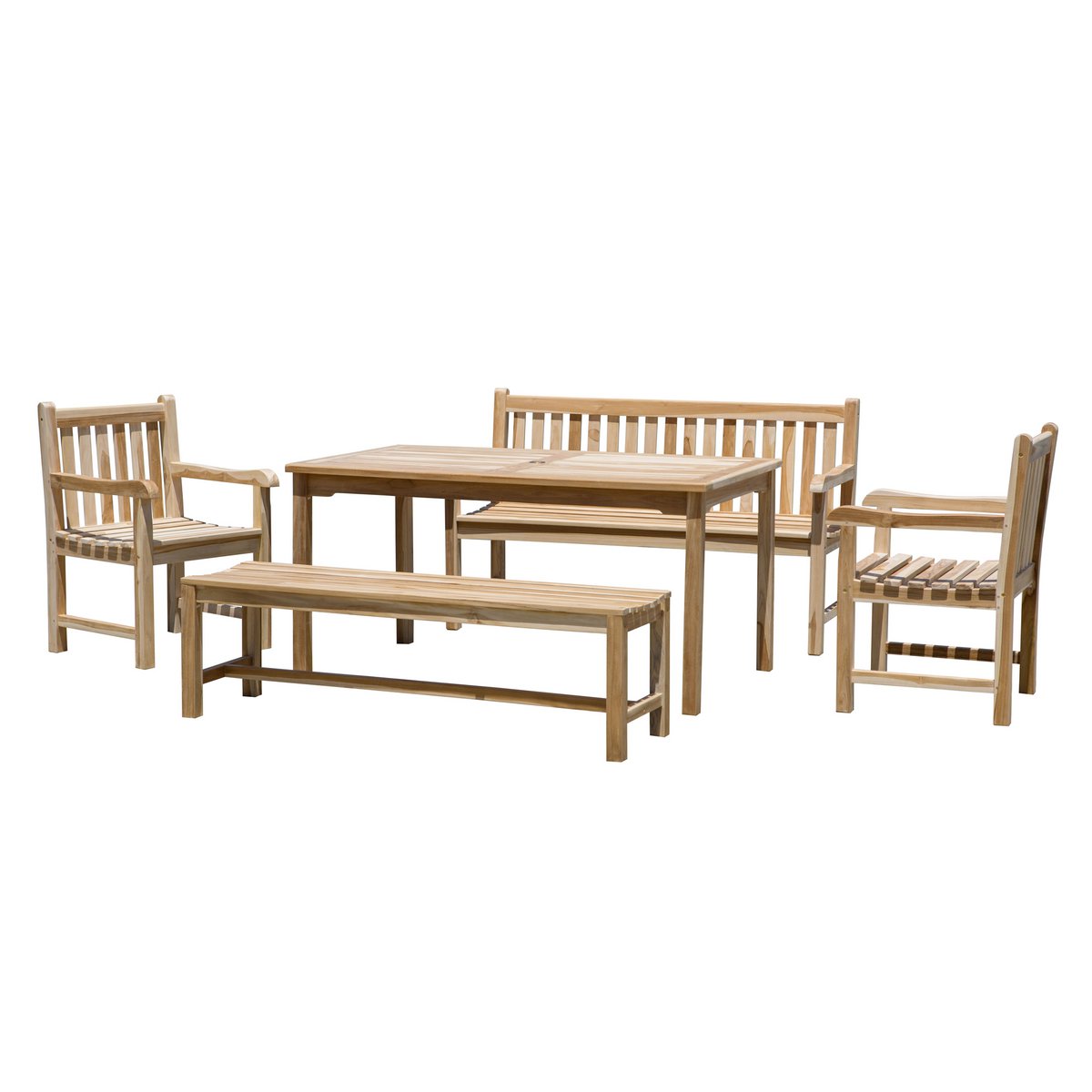 Tuinset 5-delig teak